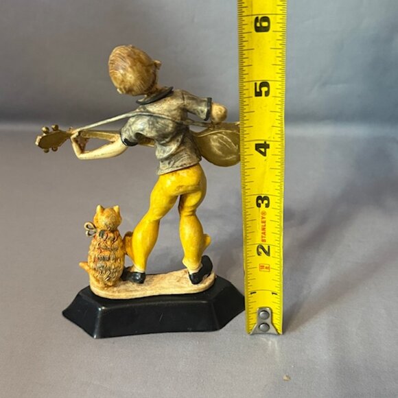 Roman Fontanini Italy Figurine Simonelli Depose Boy Cat Guitar Street Musician - Picture 3 of 4